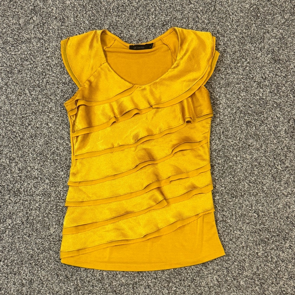 The Limited Yellow Tiered RuffleTop - Picture 2 of 7